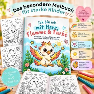 „Entdecke deinen inneren Phönix“ – Das besondere Malbuch zum Ausdrucken für Kinder von 4–9 Jahren